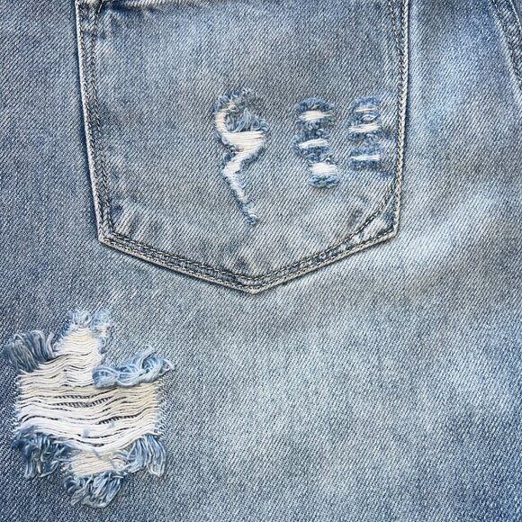 Insane Gene Mid-Rise Loose Fit Light Wash Distressed Jeans Womens Size 11 / 29W - Picture 11 of 16